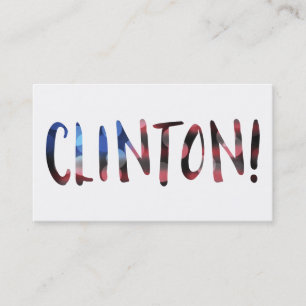 Hillary Clinton bokeh Visitenkarte