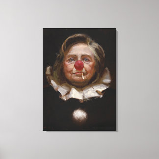 Hillary Clinton Clown von Tony Pro Leinwanddruck