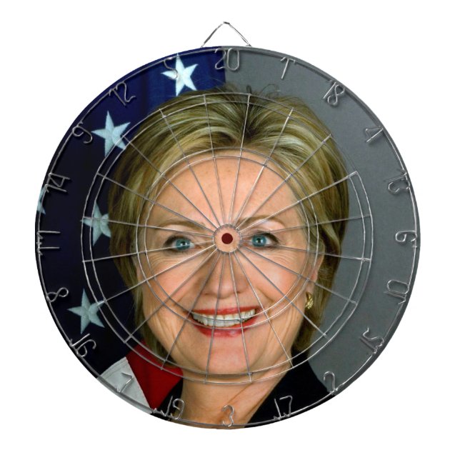 Hillary Clinton - Dartboard Dartscheibe (vorne)