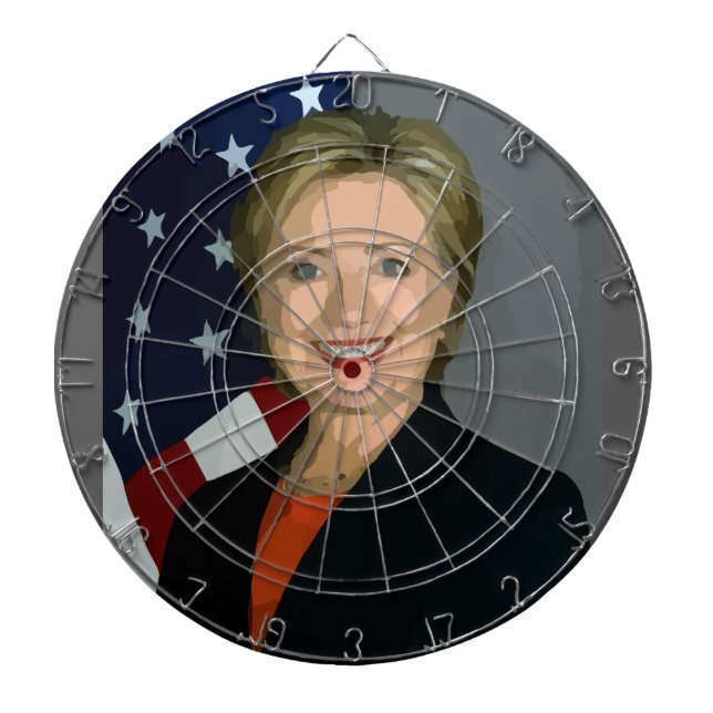 Hillary Clinton Dartscheibe (vorne)