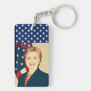 Hillary Clinton Digital Pop Art Key Chain Schlüsselanhänger
