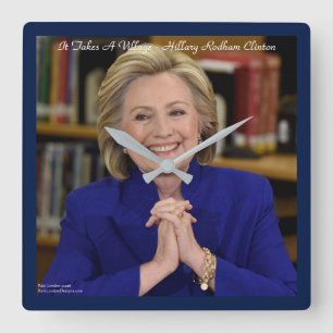Hillary Clinton Es Braucht Ein Dorf Wanduhr
