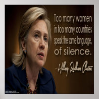 Hillary Clinton Femmes R Poster Silencieux