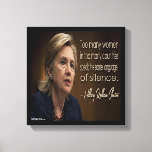 Hillary Clinton Femmes R Toile silencieuse Impress