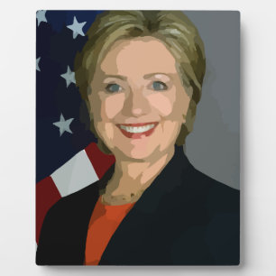 Hillary Clinton Fotoplatte