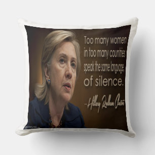 Hillary Clinton Frauen R Stille Baumwolle Wurfkiss Kissen