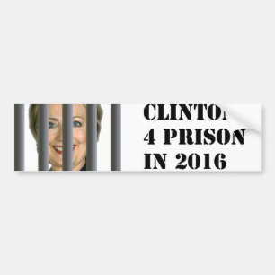 Hillary Clinton für Gefängnis-Autoaufkleber 2016 Autoaufkleber