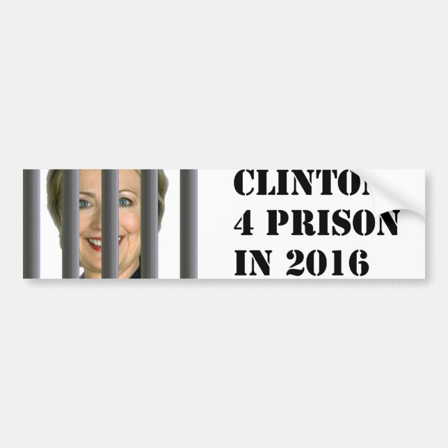 Hillary Clinton für Gefängnis-Autoaufkleber 2016 Autoaufkleber (Vorne)