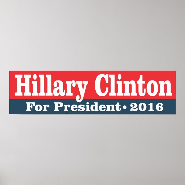 Hillary Clinton für Präsident 2016 Poster (Vorne)