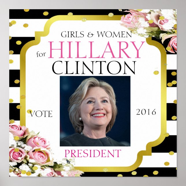 Hillary Clinton für Präsident 2016 Poster (Vorne)