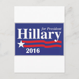 Hillary Clinton für Präsident 2016 Postkarte