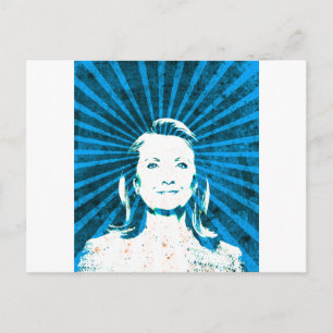 Hillary Clinton für Präsident 2016 Postkarte