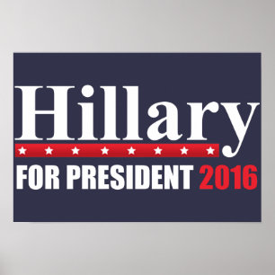 Hillary Clinton für Präsident Poster