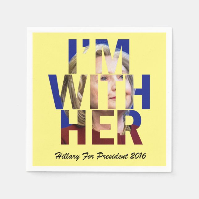 Hillary Clinton für Präsident Serviette (Vorderseite)