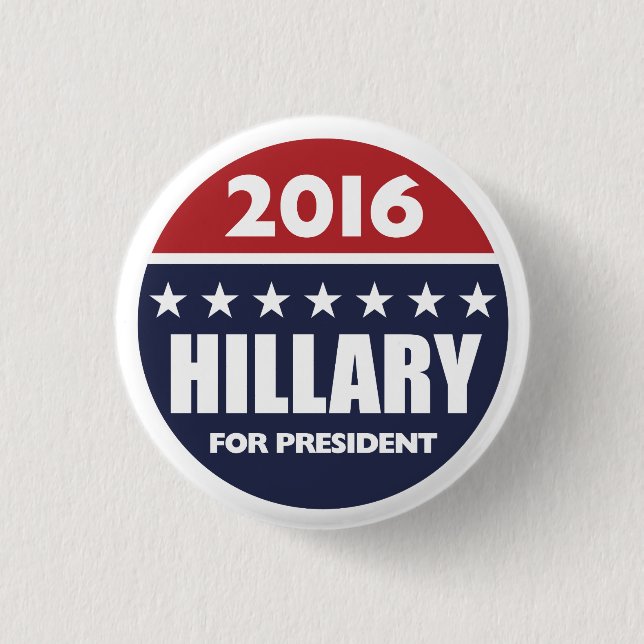 Hillary Clinton für Präsidenten 2016 Button (Vorderseite)