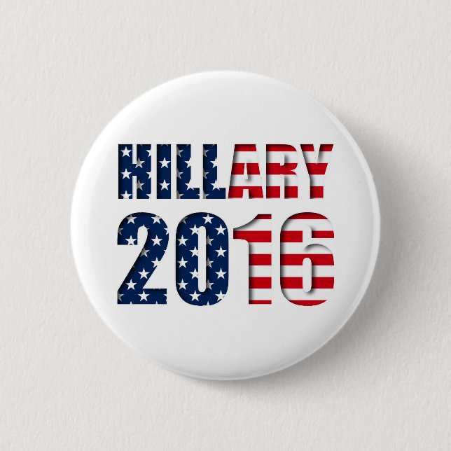 Hillary Clinton für Präsidenten 2016 Knopf Button (Vorderseite)