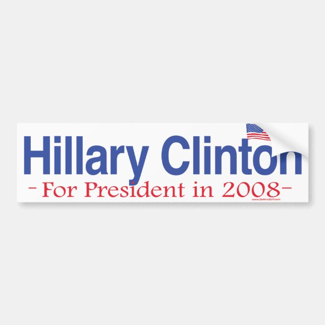 Hillary Clinton für Präsidenten Autoaufkleber 2008 (Vorne)