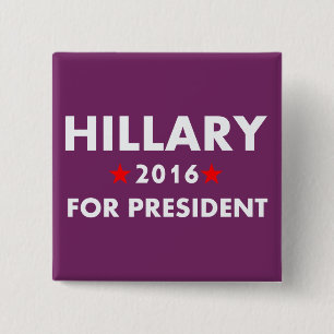 Hillary Clinton für Präsidenten Button