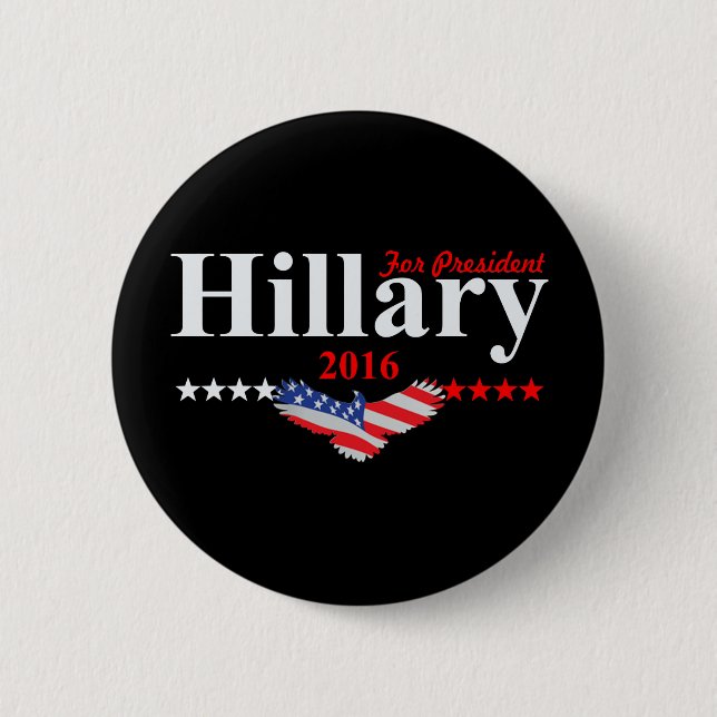 Hillary Clinton für Präsidenten Button (Vorderseite)
