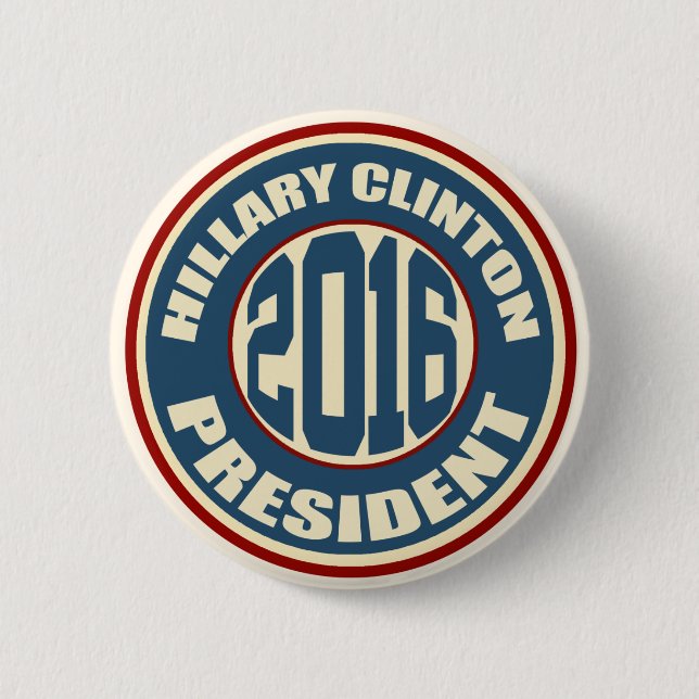 Hillary Clinton für Präsidenten im Jahre 2016 Button (Vorderseite)