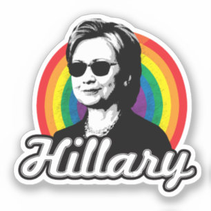Hillary Clinton Gay Pride Aufkleber