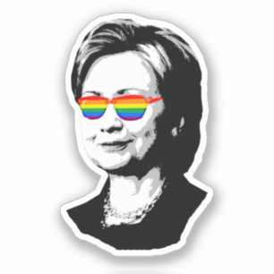 Hillary Clinton Gay Pride Aufkleber