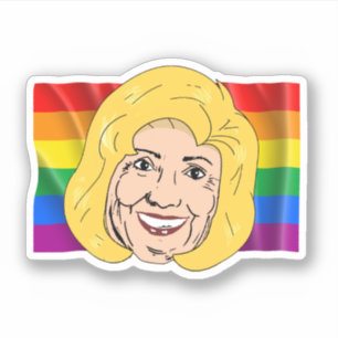Hillary Clinton Gay Pride Aufkleber