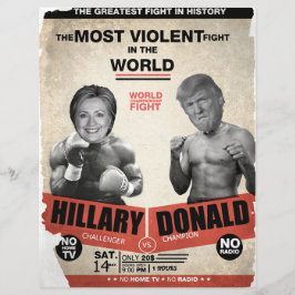 Hillary Clinton gegen Donald Trump 2016 Flyer