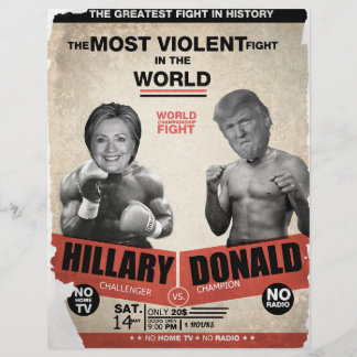 Hillary Clinton gegen Donald Trump 2016 Flyer