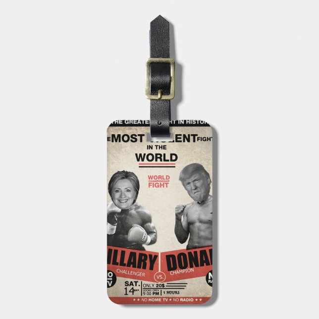 Hillary Clinton gegen Donald Trump 2016 Gepäckanhänger (Vorderseite vertikal)