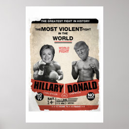Hillary Clinton gegen Donald Trump 2016 Poster