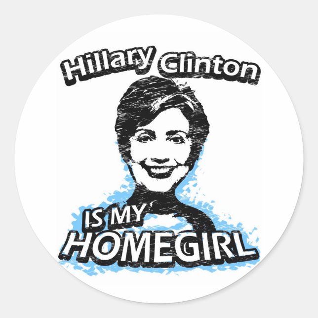 Hillary Clinton ist meine Heimat Runder Aufkleber (Vorderseite)