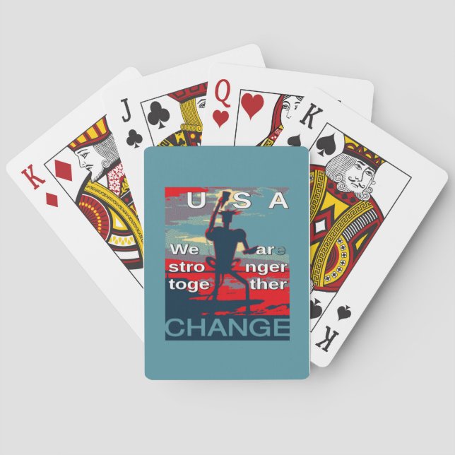 Hillary Clinton jüngster Wahlkampfslogan für 2016 Spielkarten (Rückseite)