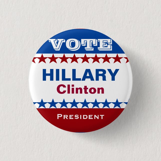Hillary Clinton-Kampagnen-Knopf Button (Vorderseite)