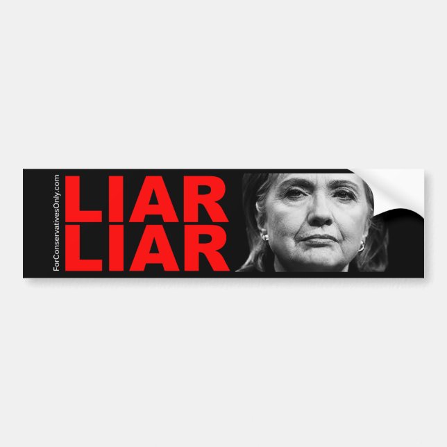 Hillary Clinton-Lügner Lügner Autoaufkleber (Vorne)