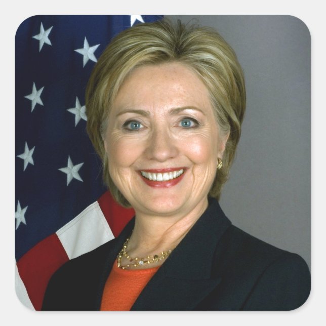 Hillary Clinton Offiziell Portrait Quadratischer Aufkleber (Vorderseite)