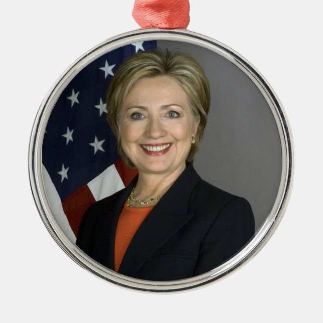 Hillary Clinton Ornament Aus Metall (Vorne)