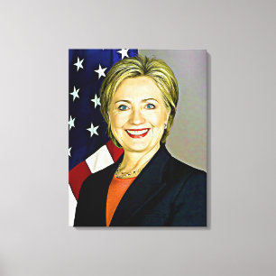 Hillary Clinton Portrait Art numérique toile