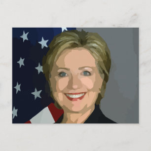 hillary clinton postkarte