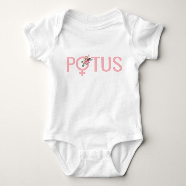 Hillary Clinton POTUS Baby| Feminist Baby Baby Strampler (Vorderseite)