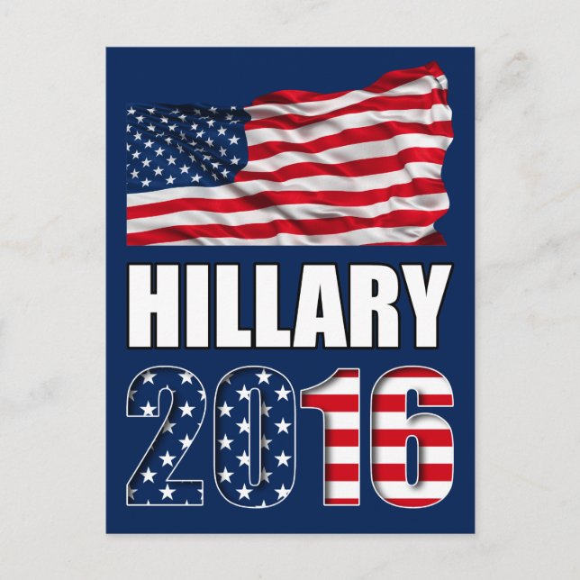Hillary Clinton pour la présidence Carte postale 2 (Devant)