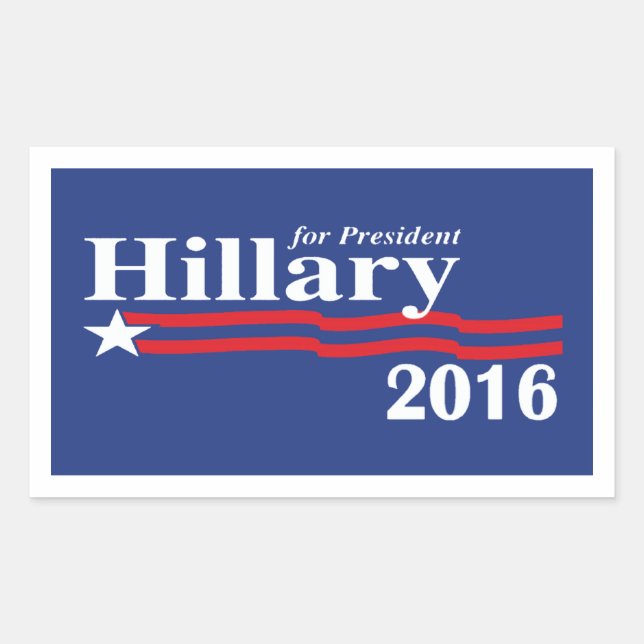 Hillary Clinton pour le président Stickers 2016 (Devant)