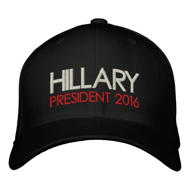 HILLARY CLINTON Präsident 2016 Bestickte Baseballkappe (Vorderseite)