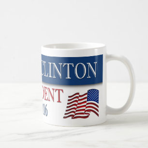 Hillary Clinton Präsident 2016 Flag USA Kaffeetasse