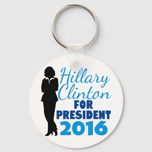 Hillary Clinton Silhouette Schlüsselanhänger (Vorderseite)
