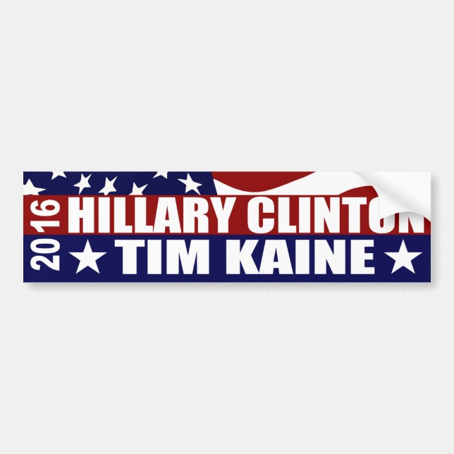 HILLARY CLINTON TIM KAINE 2016 AUTOAUFKLEBER (Vorne)