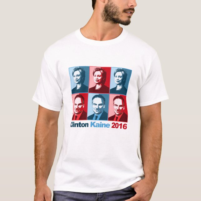 Hillary Clinton Tim Kaine 2016 T-Shirt (Vorderseite)