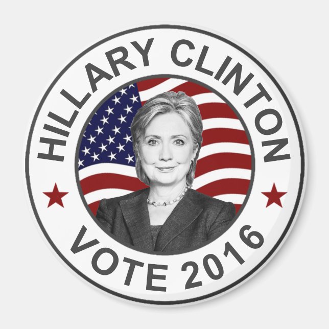 Hillary Clinton US Flag Magnet (Vorne)
