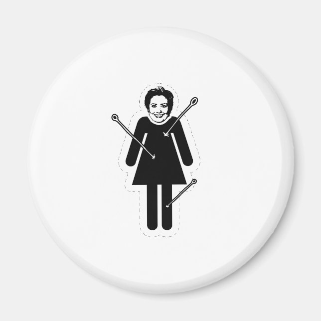 Hillary Clinton Voodoo Doll Nur Magnet (Vorne)