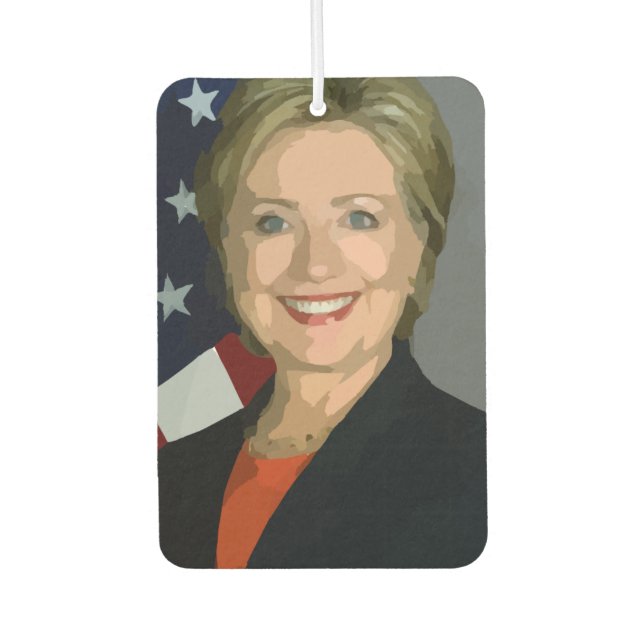 Hillary Clinton Wahl 2016 New Car Portrait Air Autolufterfrischer (Vorderseite)